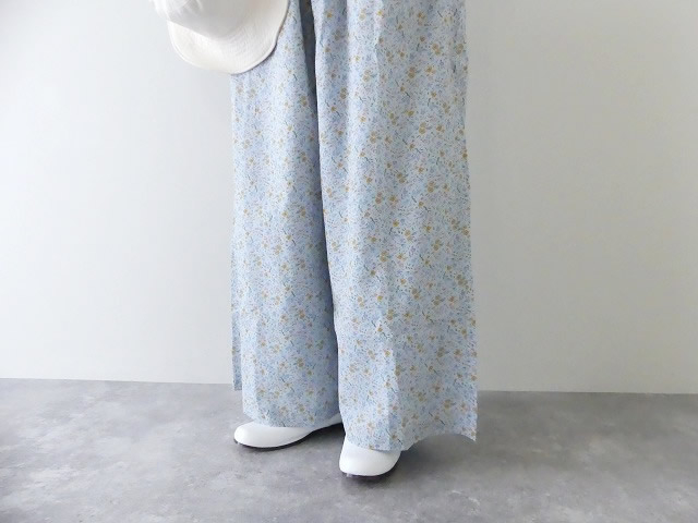 ARMEN(アーメン) COTTON FLOWER PRINT GATHERED EASY PANTS WITH LININGの商品画像5