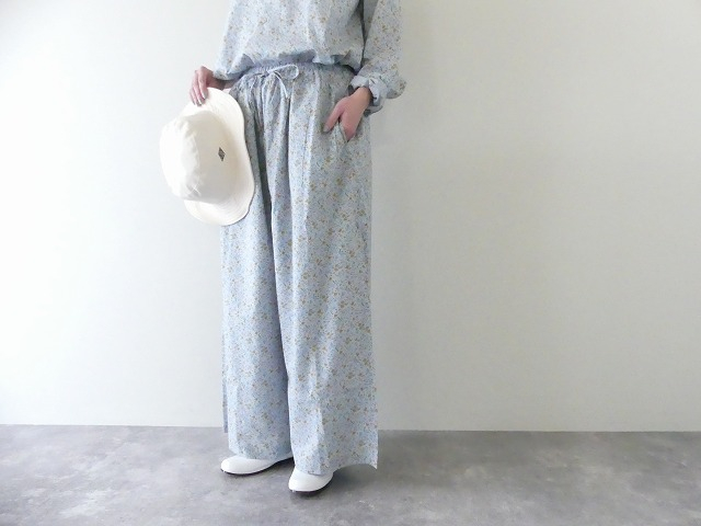 ARMEN(アーメン) COTTON FLOWER PRINT GATHERED EASY PANTS WITH LININGの商品画像7