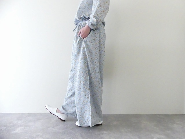 ARMEN(アーメン) COTTON FLOWER PRINT GATHERED EASY PANTS WITH LININGの商品画像9