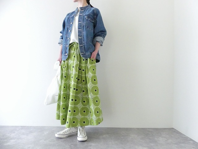 le glazik(ル・グラジック) バテックプリントタックギャザースカート　TUCK GATHERED SKIRTの商品画像2