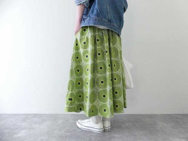 le glazik(ル・グラジック) バテックプリントタックギャザースカート　TUCK GATHERED SKIRTの商品画像5