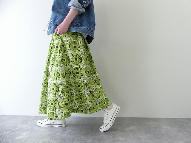 le glazik(ル・グラジック) バテックプリントタックギャザースカート　TUCK GATHERED SKIRTの商品画像6