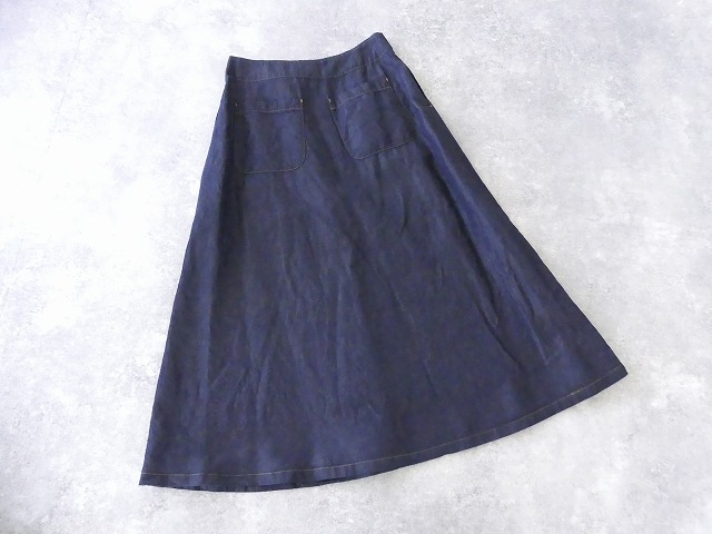 SARAHWEAR(サラウェア) フェイクラップスカート Fake Wrap Skirt Indigo Co/Ten Twillの商品画像11