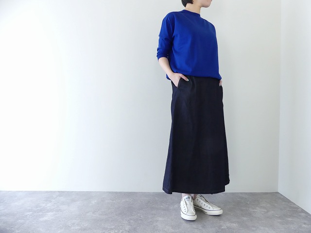 SARAHWEAR(サラウェア) フェイクラップスカート Fake Wrap Skirt Indigo Co/Ten Twillの商品画像4