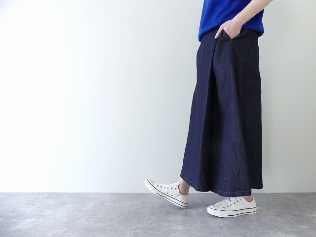 SARAHWEAR(サラウェア) フェイクラップスカート Fake Wrap Skirt Indigo Co/Ten Twillの商品画像6