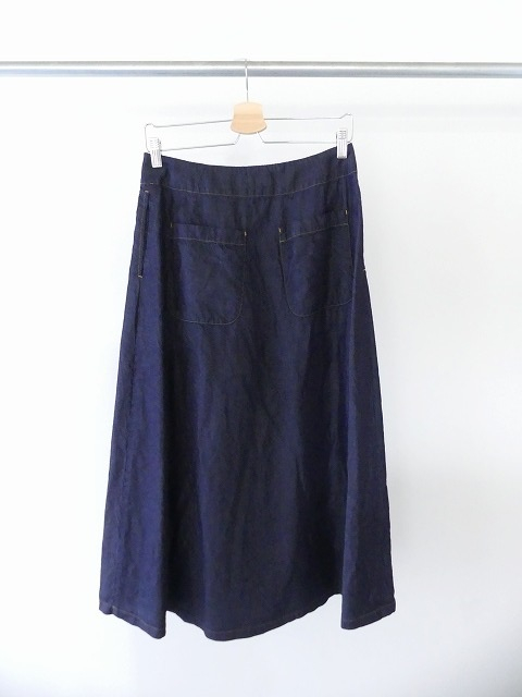 SARAHWEAR(サラウェア) フェイクラップスカート Fake Wrap Skirt Indigo Co/Ten Twillの商品画像9