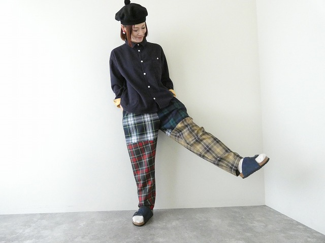 homspun(ホームスパン) ウールタータンマルチギャザーパンツ(252-3401) homspun(ホームスパン) ウールタータンマルチギャザーパンツ(252-3401)
