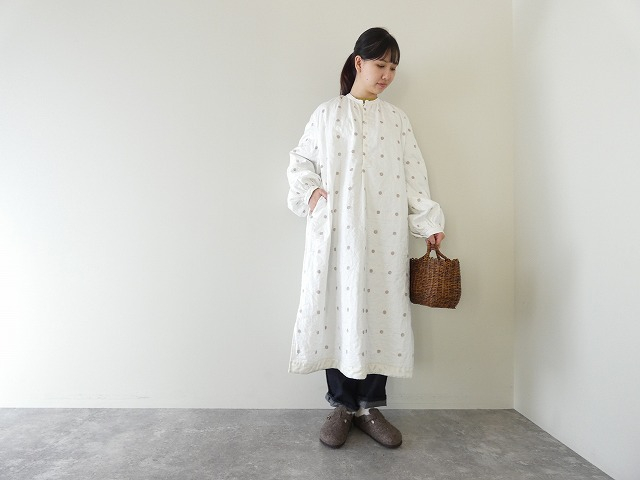 KAPITAL(キャピタル) コットンキルティング豆紋プリントメープルワンピース(K2509OP037) KAPITAL(キャピタル) コットンキルティング豆紋プリントメープルワンピース(K2509OP037)