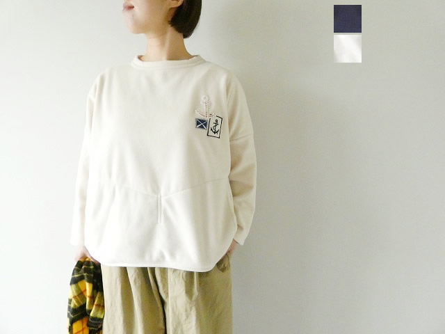 快晴堂(かいせいどう)+SPACEMOO Girl's・軽くあたたかいフリースのインナーWide裾すぼまりワッペンペタペタプルオーバー(53C-202) 快晴堂(かいせいどう)+SPACEMOO Girl's・軽くあたたかいフリースのインナーWide裾すぼまりワッペンペタペタプルオーバー(53C-202)