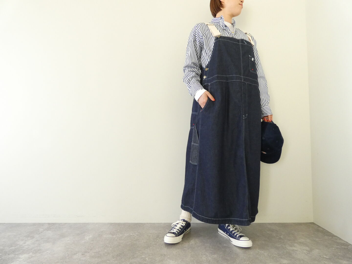 快晴堂(かいせいどう) Girl`sマルチシーズン 7オンスデニム BIGオーバーオールスカート(63SK-24) 快晴堂(かいせいどう) Girl`sマルチシーズン 7オンスデニム BIGオーバーオールスカート(63SK-24)