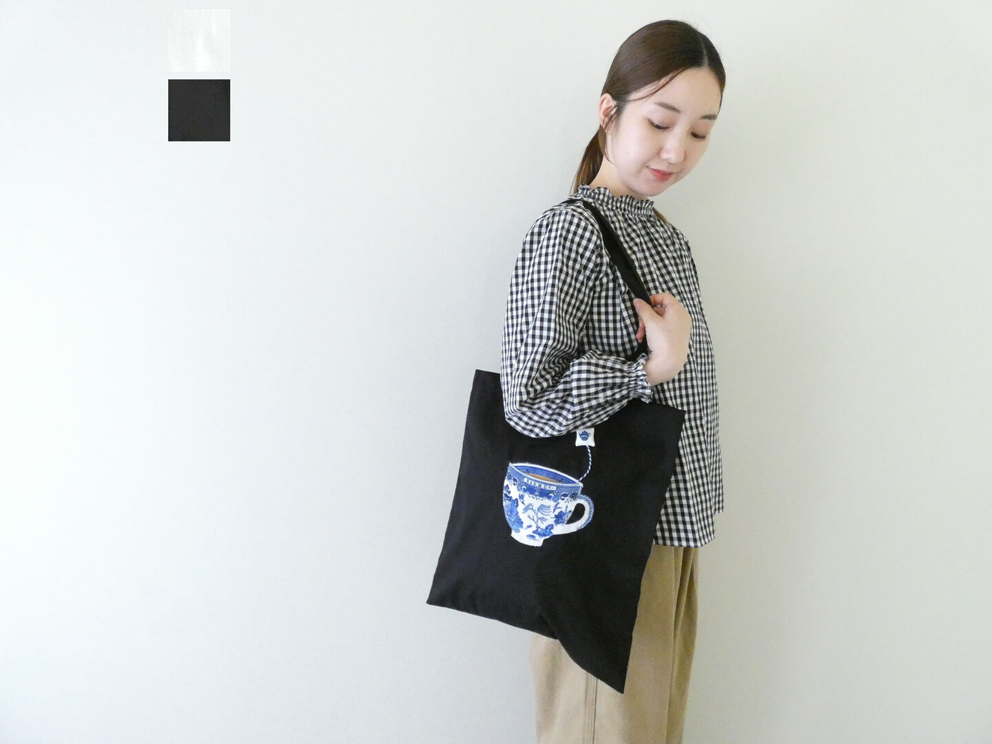 R&D.M.Co-(オールドマンズテーラー) BLUE WILLOW MILK TEA TOTE BAG(OLD8266) R&D.M.Co-(オールドマンズテーラー) BLUE WILLOW MILK TEA TOTE BAG(OLD8266)