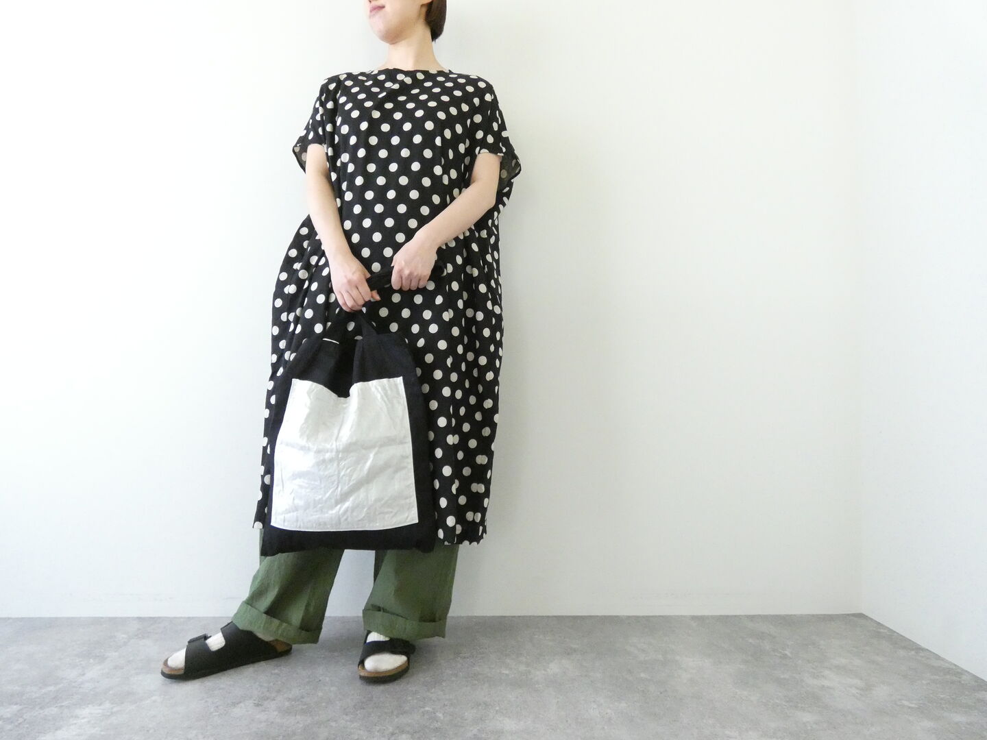 prit(プリット) 20/1リネンコットンシーチングドットプリント スリーブレスビッグワンピース(82642) prit(プリット) 20/1リネンコットンシーチングドットプリント スリーブレスビッグワンピース(82642)