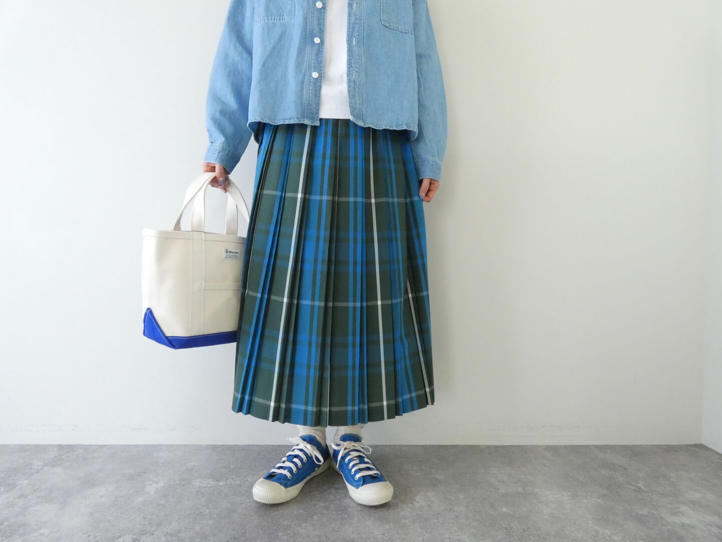 PK タイプライターチェックダブルプリーツスカート(SS2621019) PK タイプライターチェックダブルプリーツスカート(SS2621019)