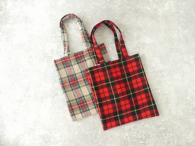 WOOL TARTAN CHECK TOTE BAGの商品画像2