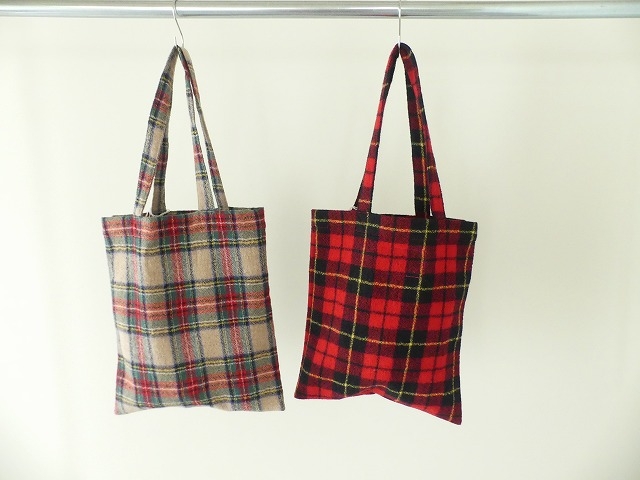 WOOL TARTAN CHECK TOTE BAGの商品画像4