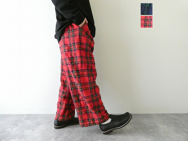 TRAVAIL MANUEL(トラバイユマニュアル) 綿ウールタータンインタックパンツ(TM5101) TRAVAIL MANUEL(トラバイユマニュアル) 綿ウールタータンインタックパンツ(TM5101)