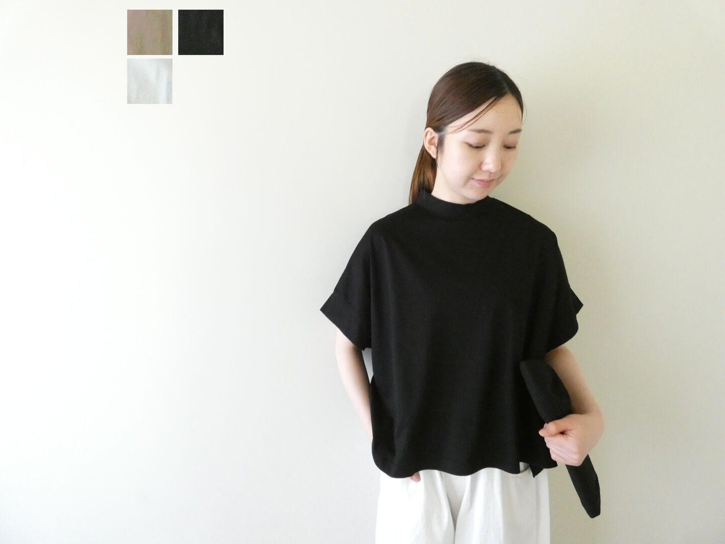 UNIVERSAL TISSU(ユニヴァーサル ティシュ) コンパクトクールローレル天竺モックネックT(UT261CT029) UNIVERSAL TISSU(ユニヴァーサル ティシュ) コンパクトクールローレル天竺モックネックT(UT261CT029)